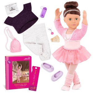 Nuestra Generación Sydney Lee con Libro de Cuentos y Conjunto Muñeca de Ballet de 18"
