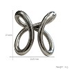 Unisex Silver - Toned Copper Irregular Plain Ring - Minimalist Style - 4 of 4