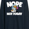 Men's - Garfield - Nope Not Today Long Sleeve Graphic T-Shirt - 2 of 4
