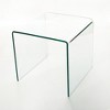 Compact Clear Glass Side and End Table, Tempered Glass Construction for a Small Coffee or End Table - 2 of 4