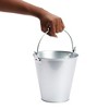 Juvale 3 Pack Galvanized Metal Ice Buckets for Parties, 7 Inch Tin Pails with Handles -100 Oz - 4 of 4