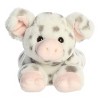 Aurora Medium Speckles Spotted Pig Flopsie Adorable Stuffed Animal White 12" - image 2 of 4