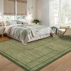 Solid Rug Living Room Area Rug 8x10 Modern Washable Rugs Large Stain Resistant Soft Low Pile Carpet with Non Slip Backing Geometric - 3 of 4