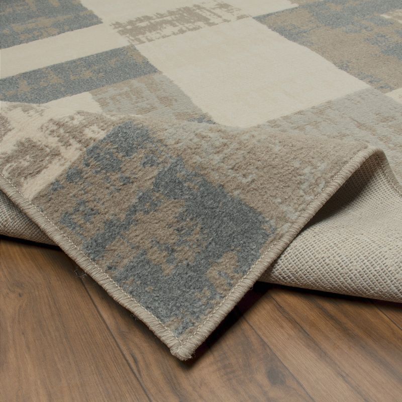 Modern Contemporary Transitional Block Geometric Patchwork Indoor Area Rug by Blue Nile Mills, 3 of 8