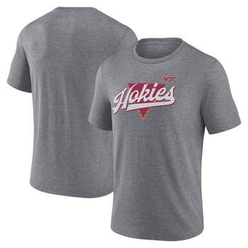 NCAA Virginia Tech Hokies Men's Gray Triblend T-Shirt