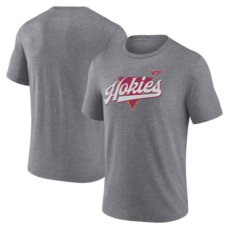 NCAA Virginia Tech Hokies Men&#39;s Gray Triblend T-Shirt, 1 of 4