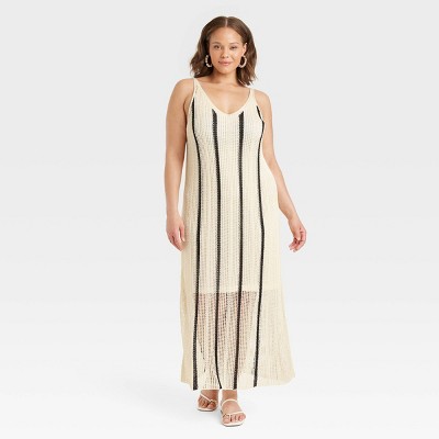 A New Day Women's Open Work Pointelle Dress Maxi Sundress - Picture 24 of 26