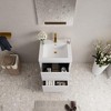 ChicFurnit Bathroom Vanities 24 Inch Freestanding Vanity with Stone Resin Sink and Storage for Bathroom, White, 23.62"*19.69"*35.43" - 2 of 4