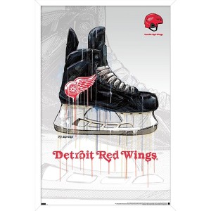 Trends International NHL Detroit Red Wings - Drip Skate 21 Framed Wall Poster Prints - 1 of 4