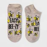 Women's 'Easy Beezy' Bee Low Cut Socks - Xhilaration™ Oatmeal Heather 4-10