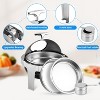 Roll Top Chafing Dish Buffet Set,6 Qt Stainless Steel Chafer Buffet with Warmers Set, Warming Tray for Wedding, Parties, Banquet, Catering Events - 4 of 4