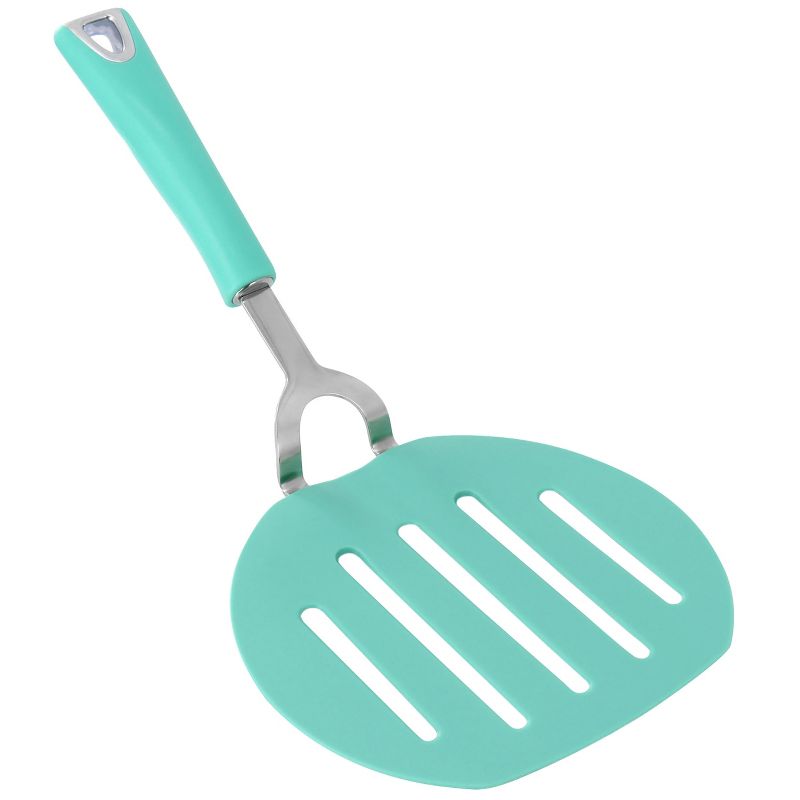 Martha Stewart Everyday Drexler Large 6.5 Inch Slotted Spatula in Turquoise, 1 of 6
