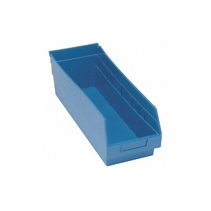 Quantum Storage Systems Economy Shelf Bin, Nesting, 17-7/8"W X 6-5/8"D X 4"H, (7) Divider Slots, Rear Hanglock - 1 of 1