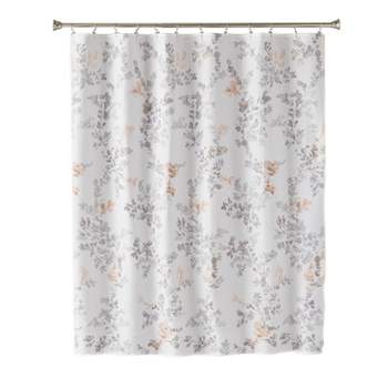 Greenhouse Leaves Fabric Shower Curtain Light Gray - SKL Home