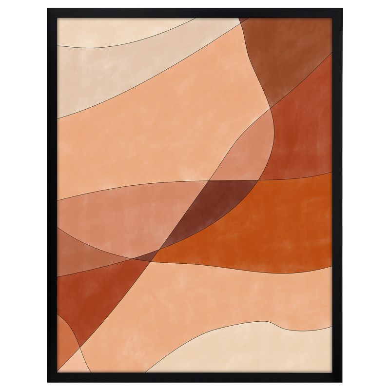 Americanflat 8" x 10"Terracotta Burnt Orange Shapes by The Print Republic - 6 Piece Framed Wall Art Set, 3 of 6