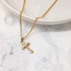 Dicksons Intricately-Detailed, Budded Crucifix Gold-Plated 18-Inch Pendant Necklace - 2 of 3