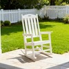 Lyngins Outdoor Rocking Chair with Slat Backrest,Glider Rocking Chair with Wide Armrest,Polyester Accent Chair for Living Room,Garden - 2 of 4
