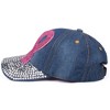 Women's Breast Cancer Awareness Crystal Bling Baseball Cap - 2 of 3