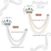 Unique Bargains Hanging Chain Rhinestone Crown Design Brooch Pins 2 Pcs - 2 of 4
