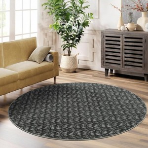 Washable Area Rug Baby Room Contemporary Boho Non-Slip Low Pile Stain-Resistant No-Shedding Easy-Clean Modern Dorm Home Office - 1 of 4