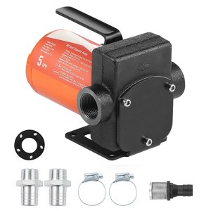 VEVOR Fuel Transfer Pump, 12V DC 5 GPM 1/10 HP, Portable Electric Diesel Transfer Pump with Auto Shut-Off Fuel Nozzle, Orange - 1 of 4