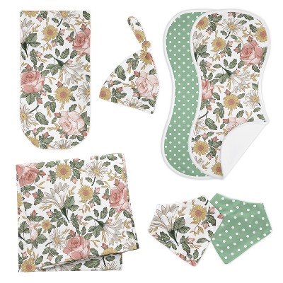 Sweet Jojo Designs Girl Newborn Baby Layette Gift Set Vintage Floral Multicolor 8pc