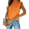 Clearlove Women's Mock Neck Knit Sweater Vest Sleeveless Casual Trendy Summer Ribbed Pullover Tank Tops - 3 of 4