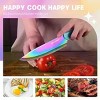 14 Pieces Fancy Rainbow Titanium Coating Kitchen Knife Set - 4 of 4