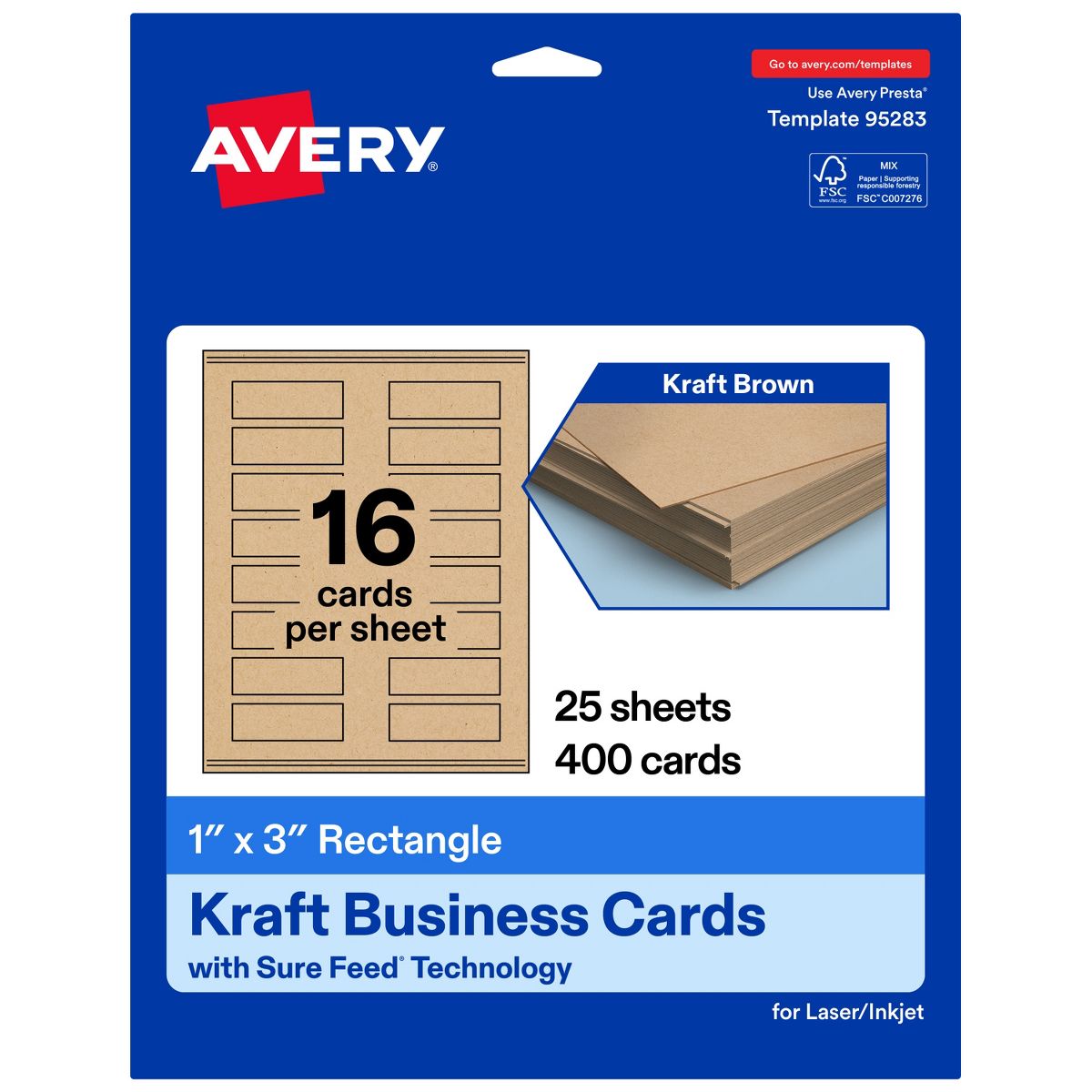 1" x 3" Rectangle, Kraft Brown Business Cards - thumbnail 10