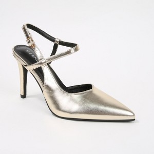 Berness Women's Charise Vegan Leather Cross-Strap Stiletto Heels - 1 of 4