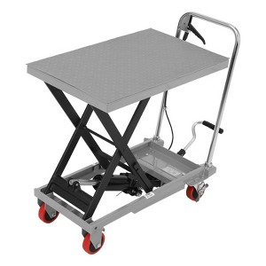 Hydraulic Lift Table Cart, Easy Lifting, 3mm Non-Slip Pads, Non-Leakage Hydraulic Pump, Manual Single Scissor Design - 1 of 4