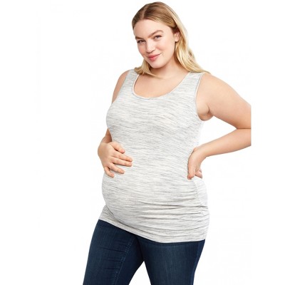 Motherhood Maternity | Plus Size Side Ruched Scoop Neck Maternity Tank Top