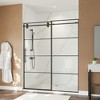 Lirago,56-60" x 72",Slim Frame Single Sliding Door with Tempered Glass, Reversible Installation, Silent Stainless Steel Rail & L-Shaped Waterstop - 2 of 4