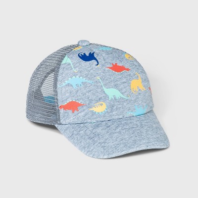 Toddler Boys' Dino Print Baseball Hat - Cat & Jack™ Gray 12-24M