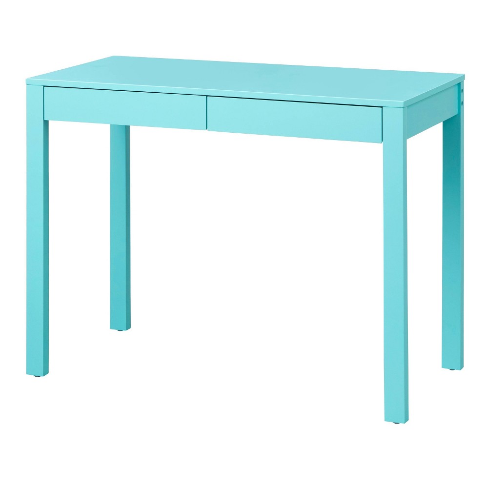 Photos - Office Desk Grant Writing Desk with 2 Drawers Aqua - Buylateral: Home Office, MDF Pine