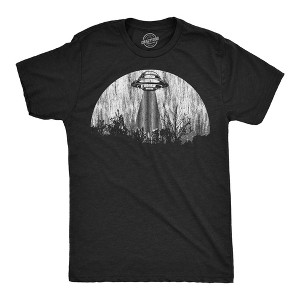 Mens Moon UFO Funny T Shirts Alien Spaceship Graphic Tee For Men - Crazy Dog Men's T Shirt - 1 of 4