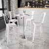 Emma and Oliver 23.75" Square 33" - 40.5" Adjustable Height White Wood Table - 2 of 3