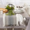 Design Imports Striped Fringe Ribbed Table Runner 14X72 - 4 of 4