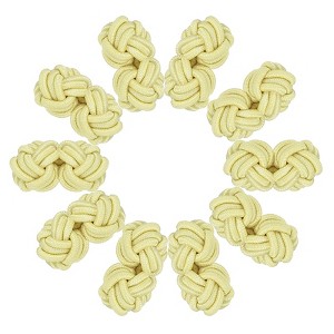 Unique Bargains Elastic Fabric Silk Knot Cufflink for Men 5 Pairs - 1 of 4