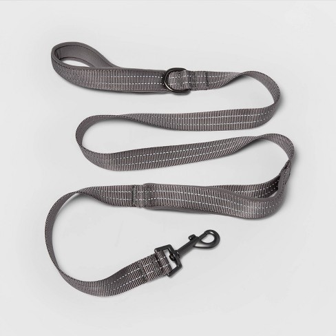 Comfort Reflective Double Stitch Dog Leash - M - Gray - Boots & Barkley™