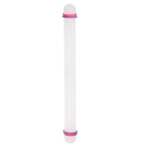 Unique Bargains Adjustable Guide Rings Non-Stick PP Plastic Fondant Rolling Pin - 1 of 4