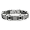 Black Bow Jewelry Mens 13mm Stainless Steel Black Ceramic & Mesh Link Bracelet, 8.25 In - 3 of 4