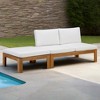 Acacia Modular Outdoor Sofa Set with Convertible Chaise Lounge, Natural Finish - 4 of 4