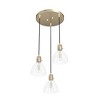 Hunter Fans 6" Van Nuys Ceiling Light Alturas Gold Finish - 3-Bulb Dimmable Fixture for Indoor Use, Vintage Design - 4 of 4