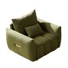 GDFStudio Aelina Modern Teddy Upholstered Armchair with 2 Pillows - 4 of 4