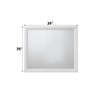FONTOI Mirror Furniture Rectangular Wall Mirror Classic Cherry Frame Design Adds Warmth and Elegance for Bedroom Living Room, White, 1"*39"*35" - 3 of 4