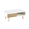 CAVINAS 41.34 Inch Modern Rattan Coffee Table for Living Room,Rectangle Center Table with Sliding Door - 2 of 4