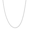 Black Bow Jewelry 0.8mm 14k White Gold Solid Baby Wheat Chain Necklace - 3 of 4