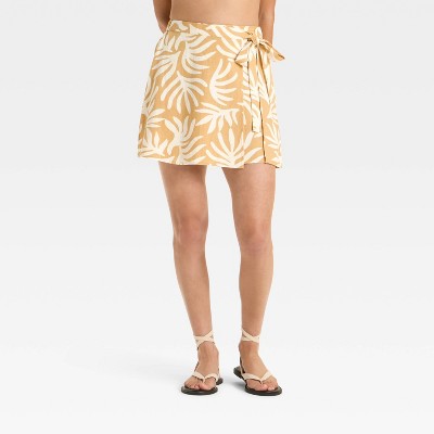 Women's Tie Mini A-Line Skirt - A New Day™
