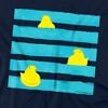 Easter Peeping Behind Stripes Women's T-Shirt Navy - 2 of 4